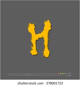 Alphabet & number / handwriting - vector
