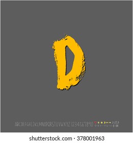 Alphabet & number / handwriting - vector