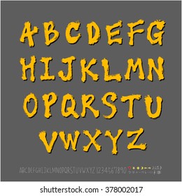 Alphabet & number / handwriting - vector