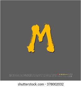 Alphabet & number / handwriting - vector