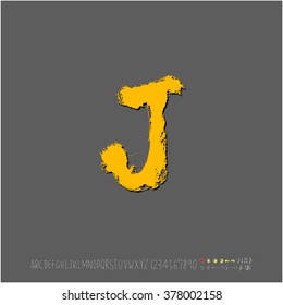 Alphabet & number / handwriting - vector