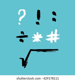 Alphabet & number / handwriting - vector
