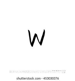 Alphabet & number / handwriting - vector
