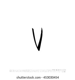 Alphabet & number / handwriting - vector
