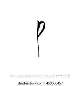 Alphabet & number / handwriting - vector