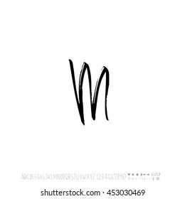 Alphabet & number / handwriting - vector