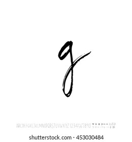 Alphabet & number / handwriting - vector