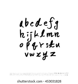 Alphabet & number / handwriting - vector