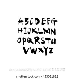 Alphabet & number / handwriting - vector