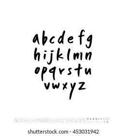 Alphabet & number / handwriting - vector