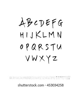 Alphabet & number / handwriting - vector