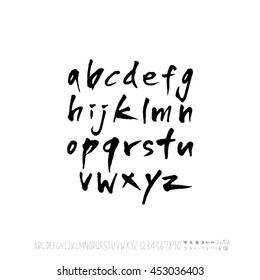 Alphabet & number / handwriting - vector