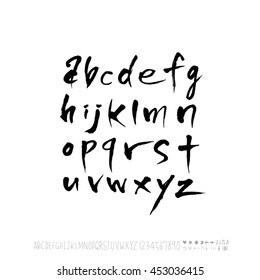 Alphabet & number / handwriting - vector
