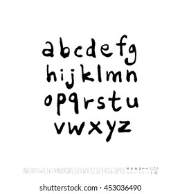 Alphabet & number / handwriting - vector