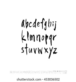 Alphabet & number / handwriting - vector