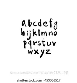 Alphabet & number / handwriting - vector