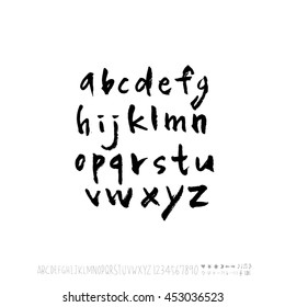 Alphabet & number / handwriting - vector