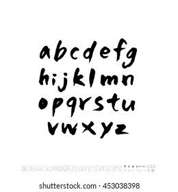 Alphabet & number / handwriting - vector