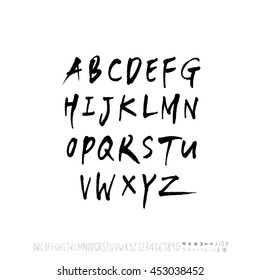 Alphabet & number / handwriting - vector
