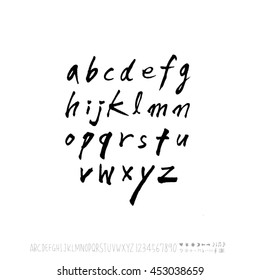 Alphabet & number / handwriting - vector