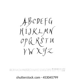 Alphabet & number / handwriting - vector