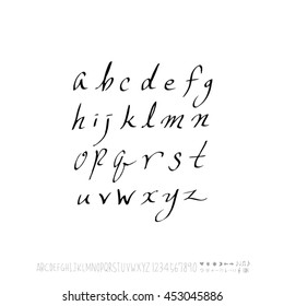 Alphabet & number / handwriting - vector