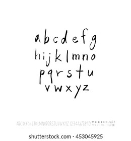 Alphabet & number / handwriting - vector