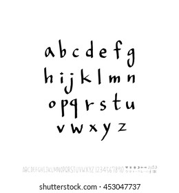Alphabet & number / handwriting - vector