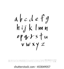Alphabet & number / handwriting - vector