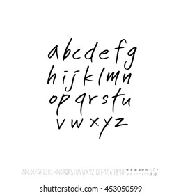 Alphabet & number / handwriting - vector