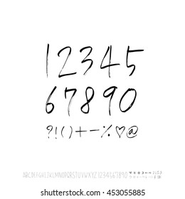 Alphabet & number / handwriting - vector