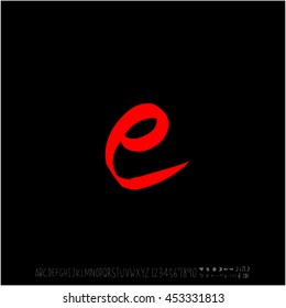 Alphabet & number / handwriting - vector