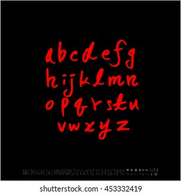 Alphabet & number / handwriting - vector