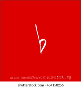 Alphabet & number / handwriting - vector