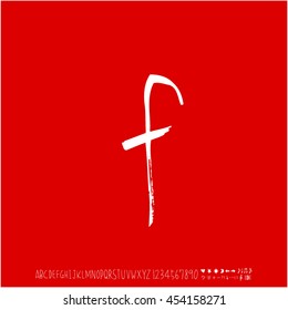Alphabet & number / handwriting - vector