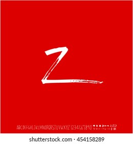Alphabet & number / handwriting - vector
