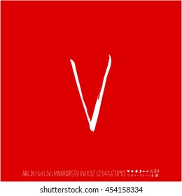 Alphabet & number / handwriting - vector