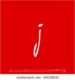 Alphabet & number / handwriting - vector