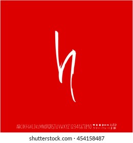 Alphabet & number / handwriting - vector