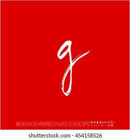 Alphabet & number / handwriting - vector
