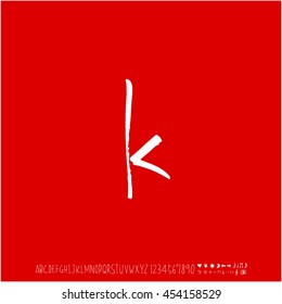 Alphabet & number / handwriting - vector
