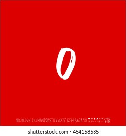 Alphabet & number / handwriting - vector