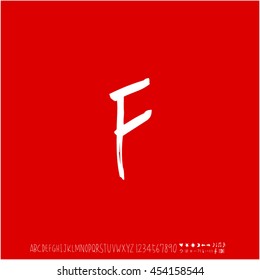 Alphabet & number / handwriting - vector