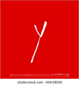 Alphabet & number / handwriting - vector