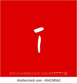 Alphabet & number / handwriting - vector