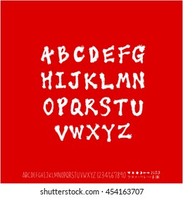 Alphabet & number / handwriting - vector