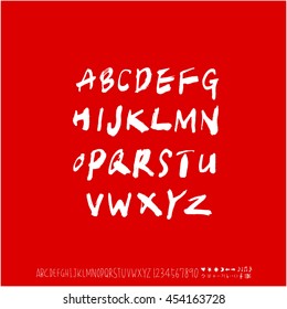 Alphabet & number / handwriting - vector