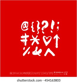 Alphabet & number / handwriting - vector