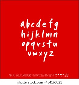 Alphabet & number / handwriting - vector