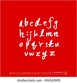 Alphabet & number / handwriting - vector